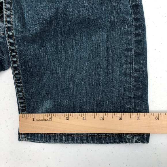 Levis 505 Jeans Mens 34x32 Blue Denim Straight Leg Stretch Medium Wash Classic - Picture 10 of 16